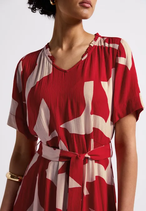Maxi-Kleid mit Print glory red