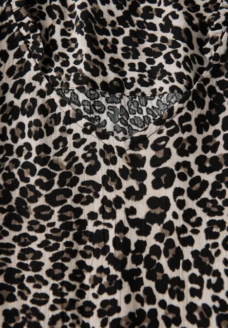 Maxi-Kleid mit Print Black