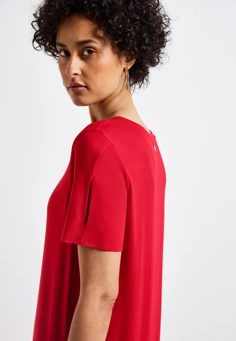 Kleid mit Schlitzdetail glory red
