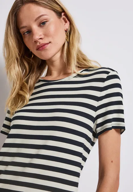 Gestreiftes T-Shirt-Kleid deep blue