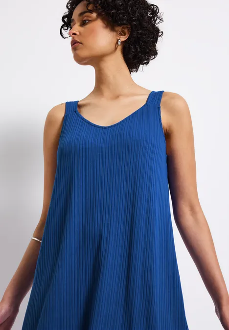 Trägerkleid in Unifarbe dodger blue