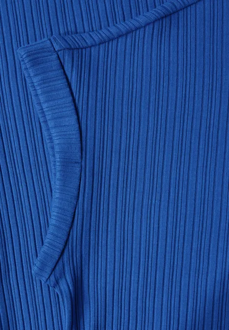 Kleid mit Rippstruktur dodger blue