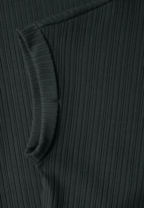 Kleid mit Rippstruktur pine grove green
