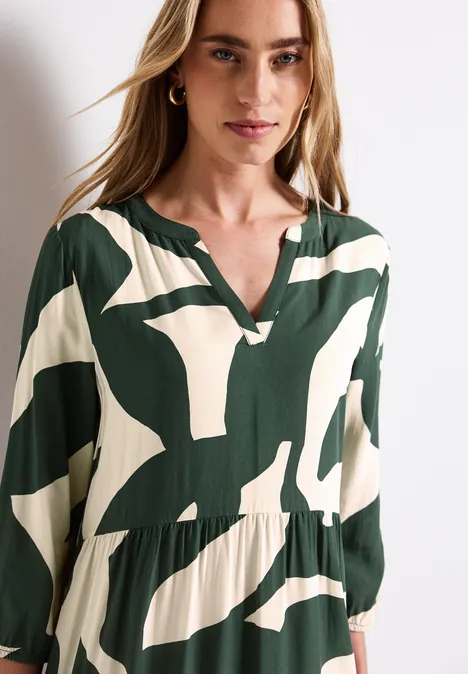 Maxikleid mit Print mid green