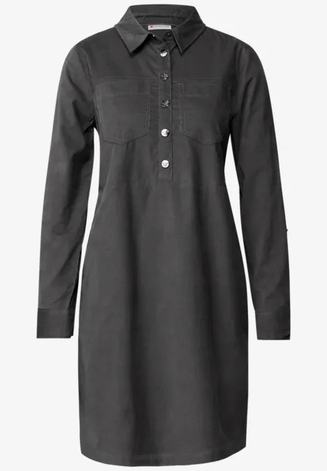 Cordkleid concrete grey