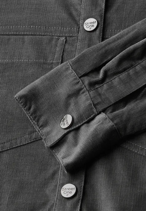 Cordkleid concrete grey
