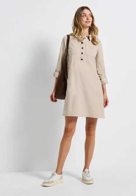 Cordkleid malted beige