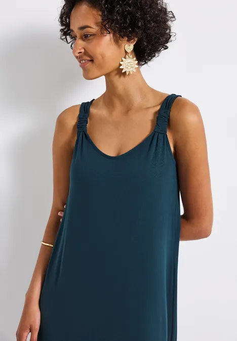 Kleid mit Knotendetail tide blue