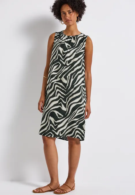 Gemustertes Kleid pine grove green