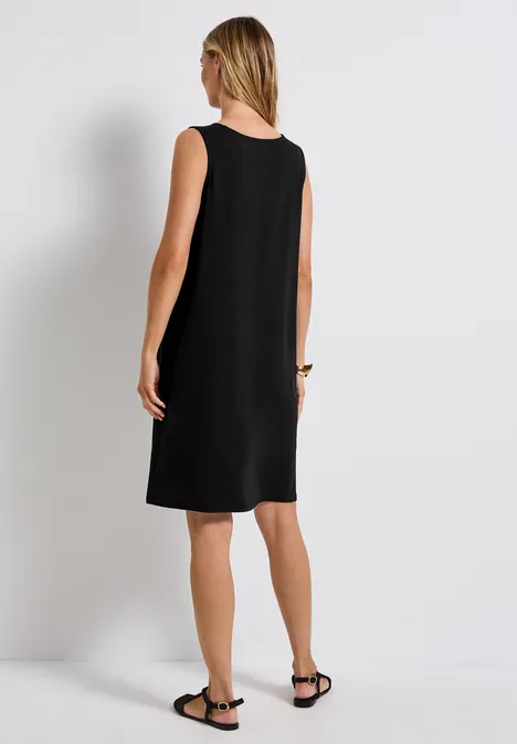 Jurk in effen kleur Black