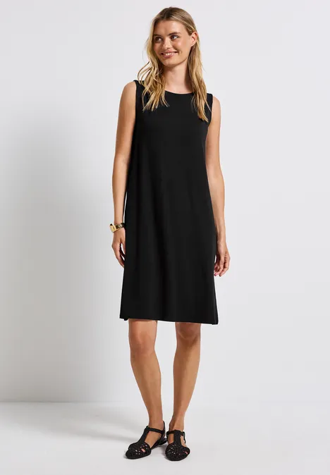 Jurk in effen kleur Black