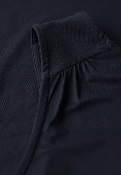 Jurk in effen kleur deep blue