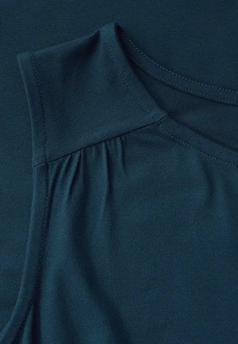 Jurk in effen kleur tide blue