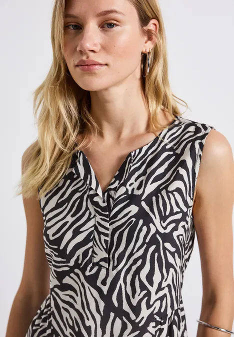 Robe midi à motifs deep blue