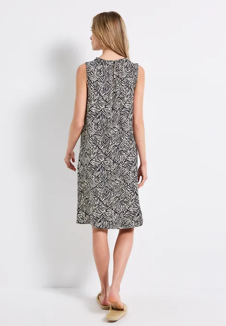 Gemustertes Kleid deep blue