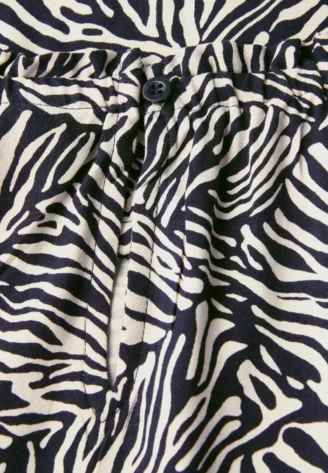 Gemustertes Kleid deep blue