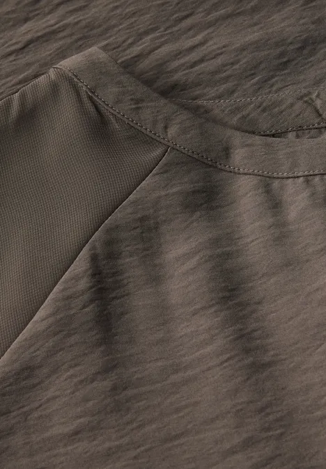 Kleid mit Mesh-Details nomad brown