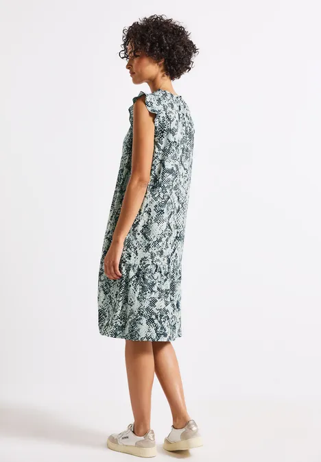 Snake Print Tunika-Kleid arona blue