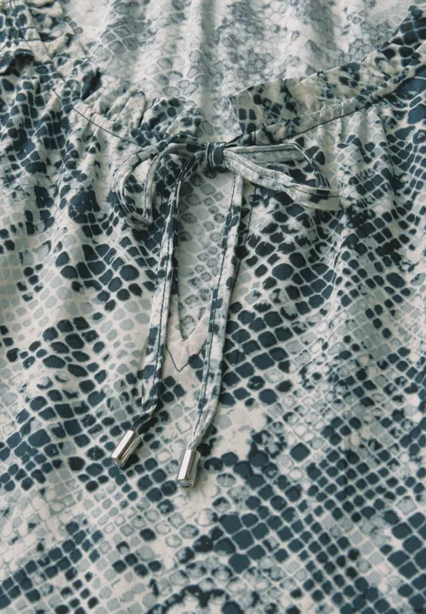 Snake Print Tunika-Kleid arona blue