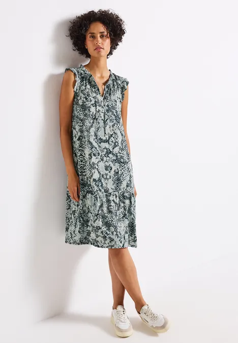 Snake Print Tunika-Kleid arona blue