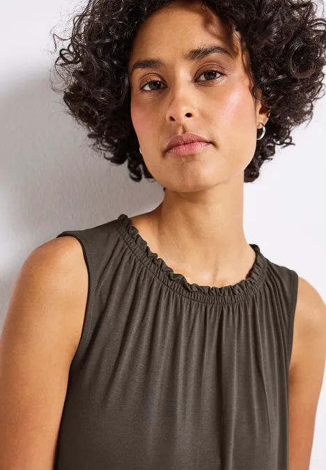 Mouwloze jurk nomad brown