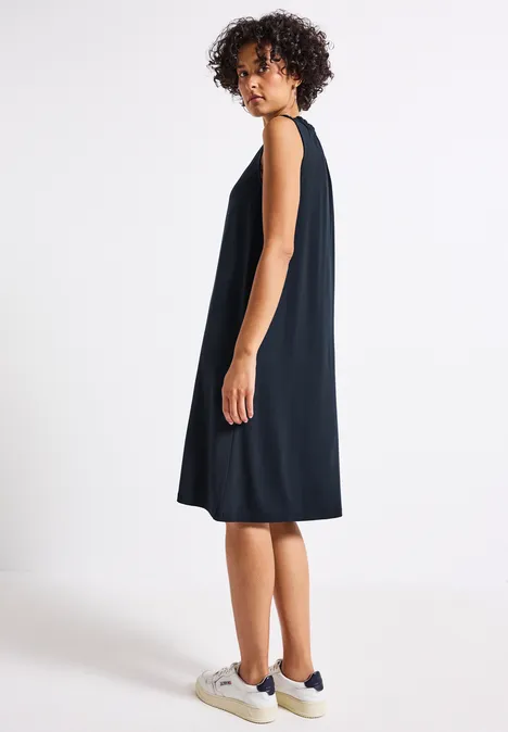 Mouwloze jurk deepwater blue