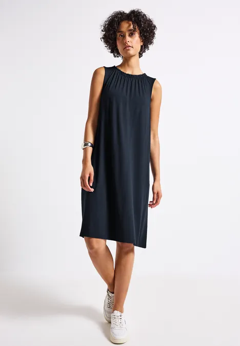 Mouwloze jurk deepwater blue