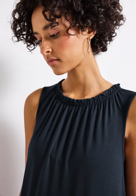 Mouwloze jurk deepwater blue