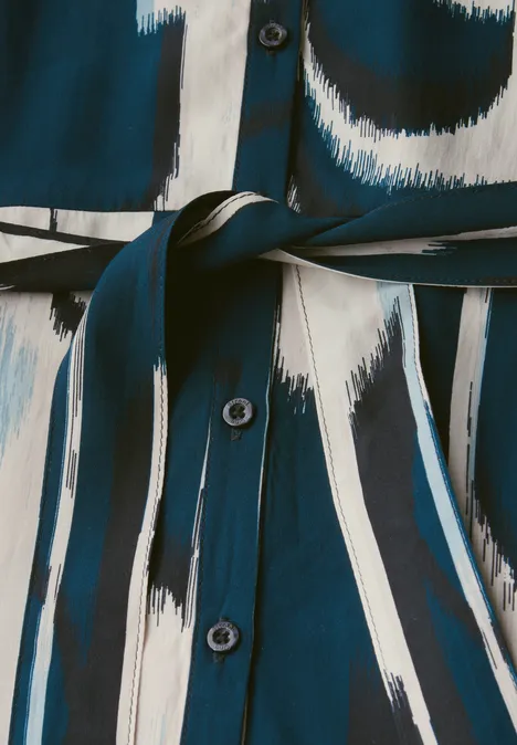 Blusenkleid mit Ikat Print tide blue
