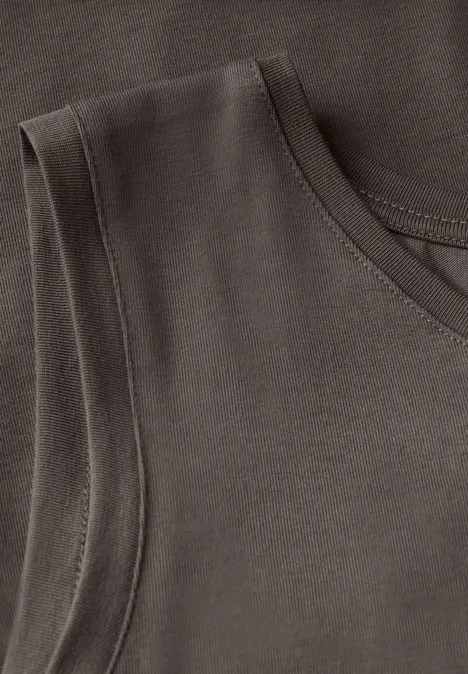 Jersey-Kleid mit Volants nomad brown
