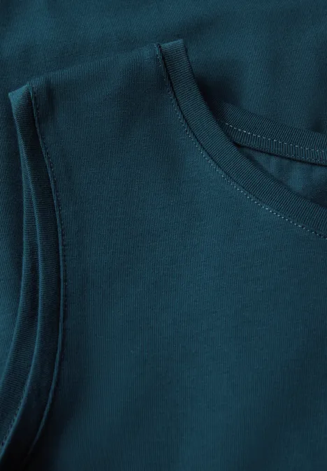 Jersey-Kleid mit Volants tide blue