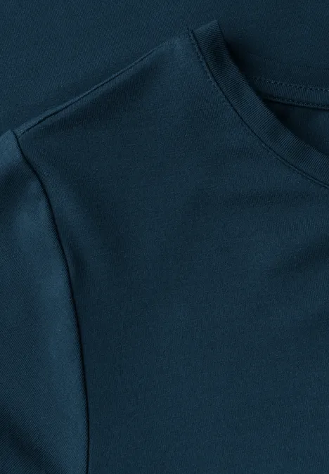 Jersey-Kleid mit Tunnelzug tide blue