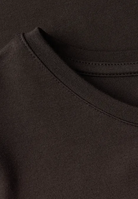 Jersey-Kleid mit Tunnelzug deep roast brown