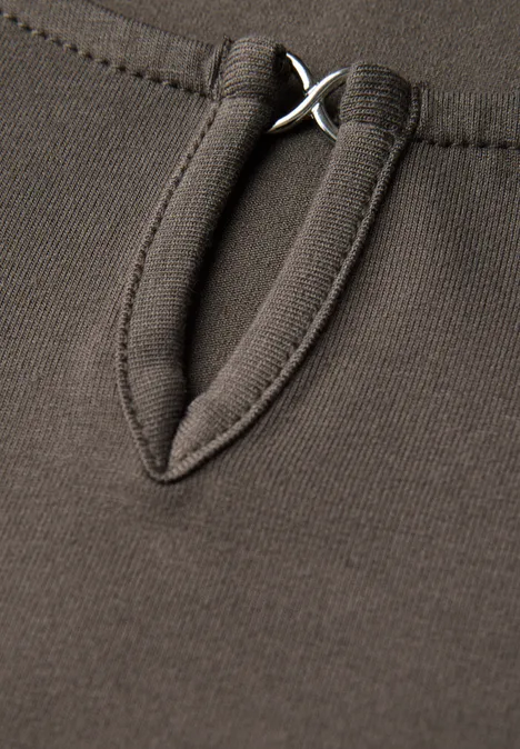 T-Shirt-Kleid in Unifarbe nomad brown