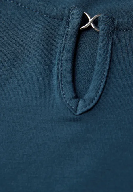 T-Shirt-Kleid in Unifarbe tide blue