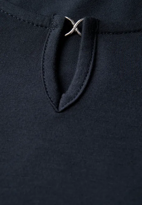 T-Shirt-Kleid in Unifarbe deepwater blue