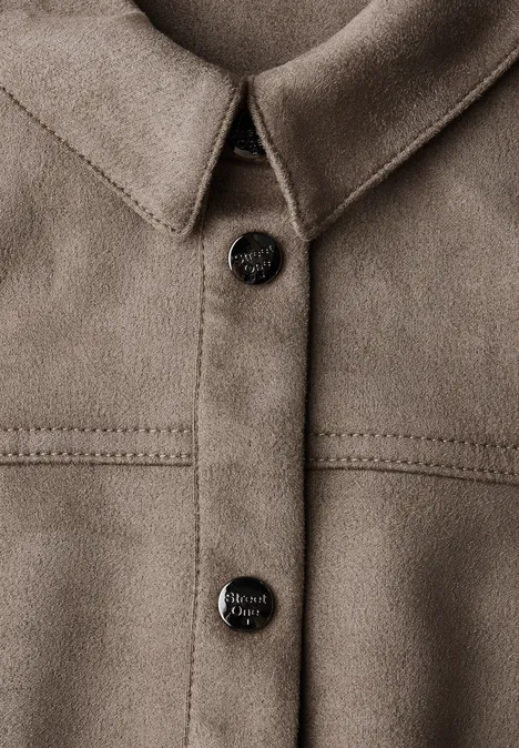 Velours Blusenkleid bark brown