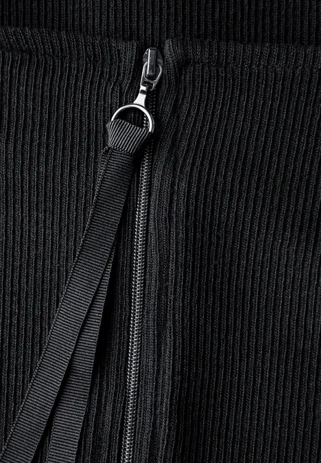 Jersey-Kleid in Unifarbe Black