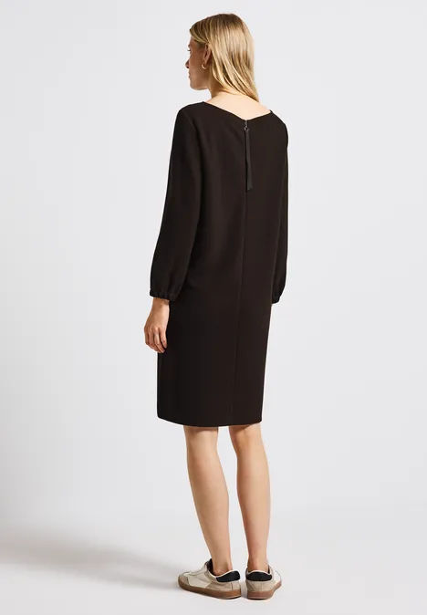 Jersey-Kleid in Unifarbe deep roast brown