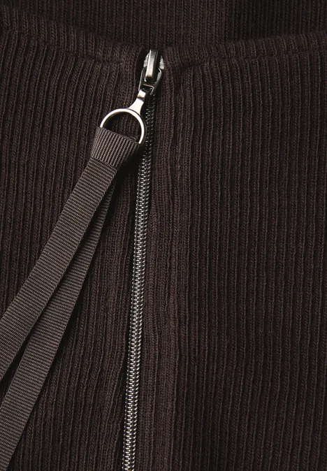 Jersey-Kleid in Unifarbe deep roast brown