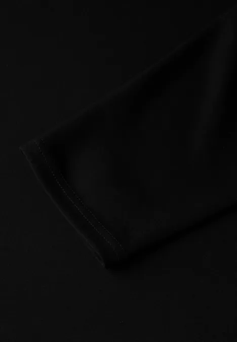 Sweat jurk met splitten Black