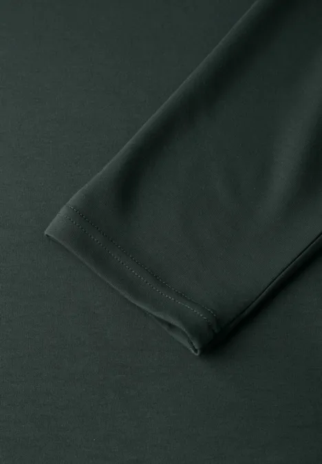 Sweat jurk met splitten evernight green
