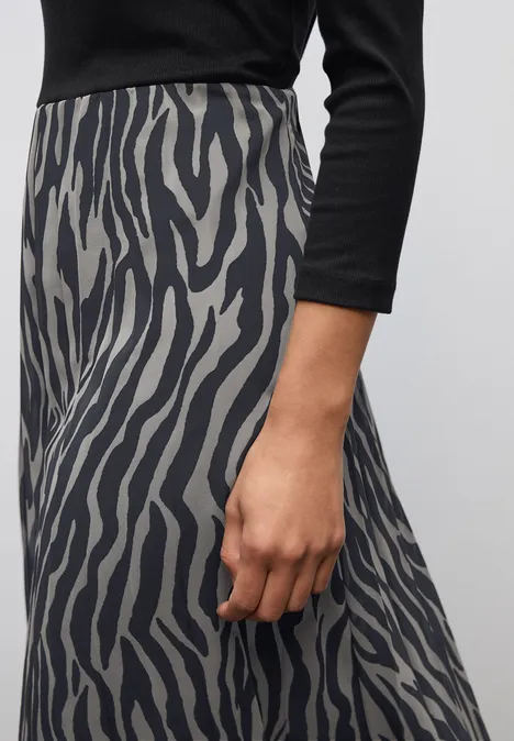 Plissée Chiffon Kleid Black
