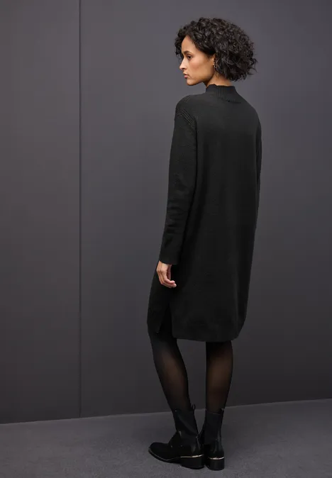 Midi Strickkleid Black