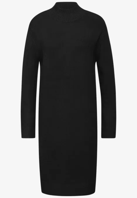 Midi Strickkleid Black