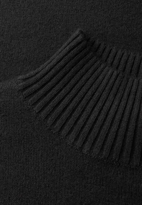 Midi Strickkleid Black