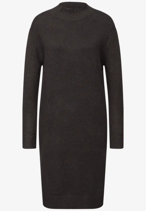 Midi Strickkleid darkest brown mel.