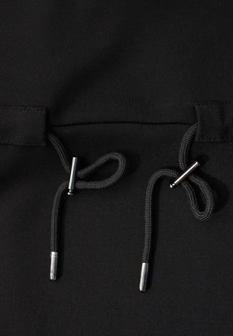 Jersey-Kleid mit Zipper Black