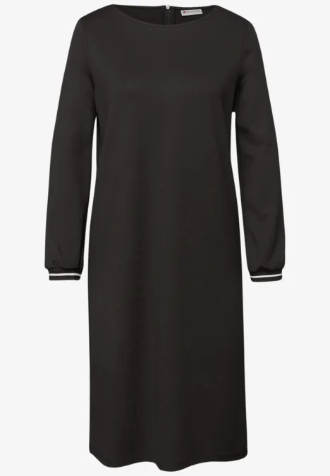 Jersey jurk darkest brown