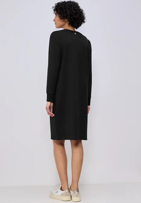 Kleid in Unifarbe Black